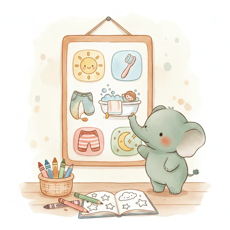 Visual Routines and Calm Transitions for Young Kids