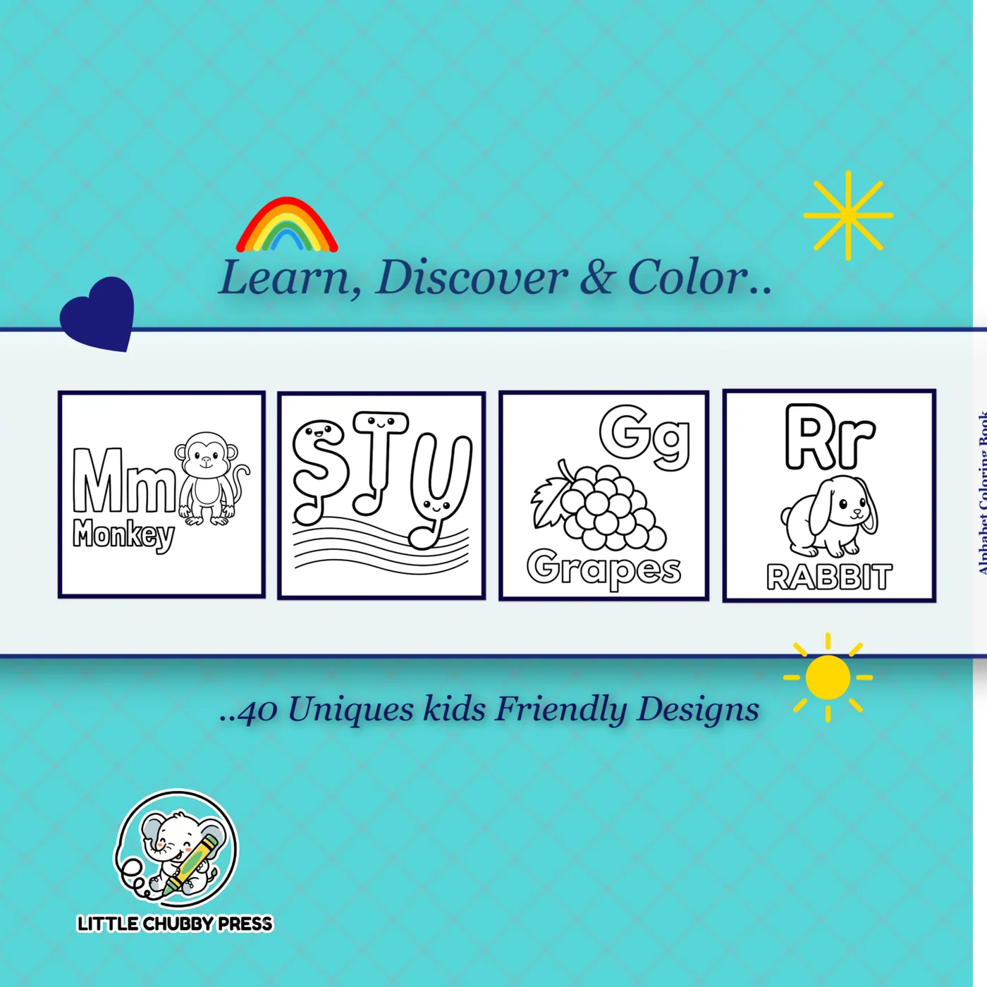 Alphabet Coloring Book back cover