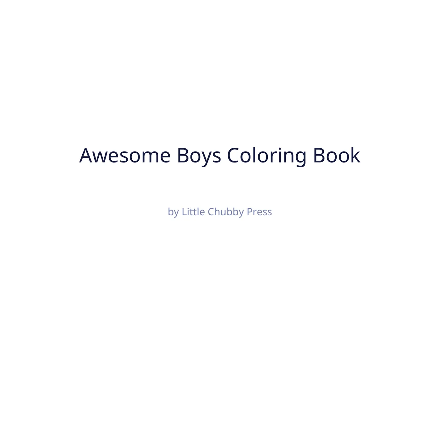 Awesome Boys title page sample