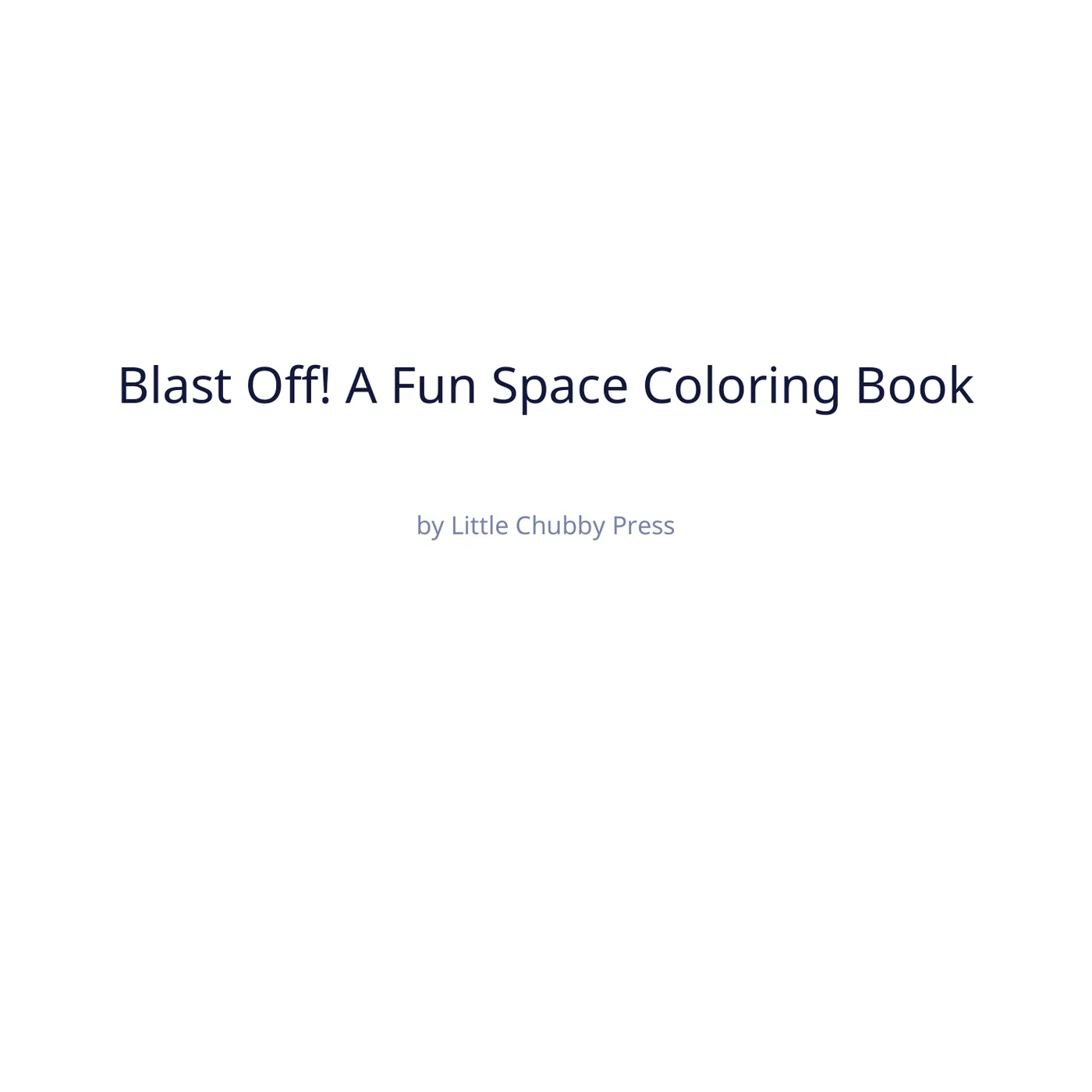 Blast Off title page sample