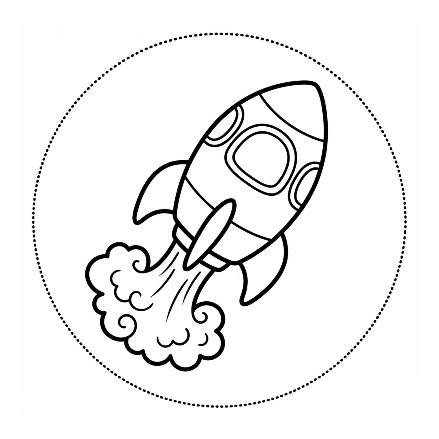 First coloring page sample from Blast Off