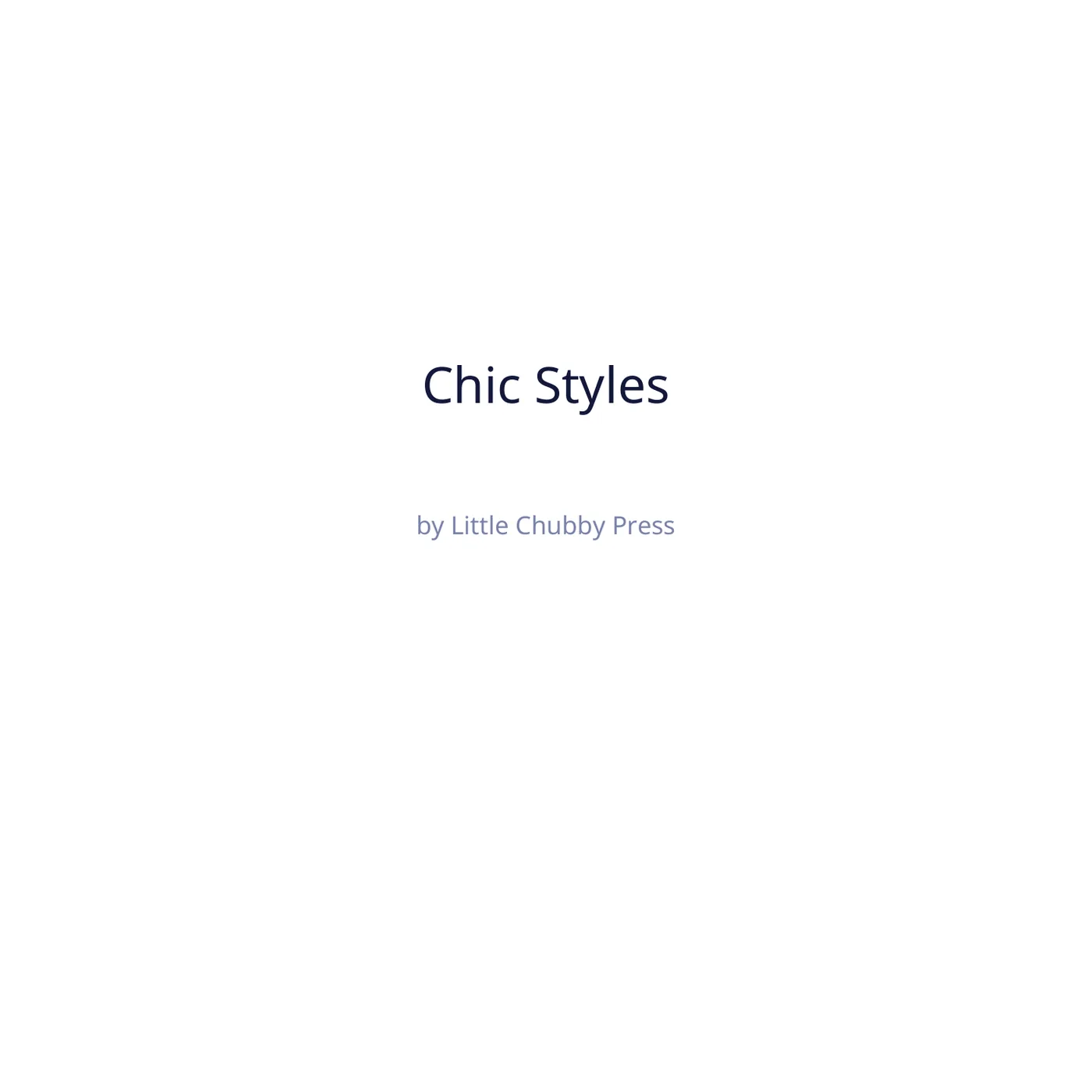 Title page sample from Chic Styles