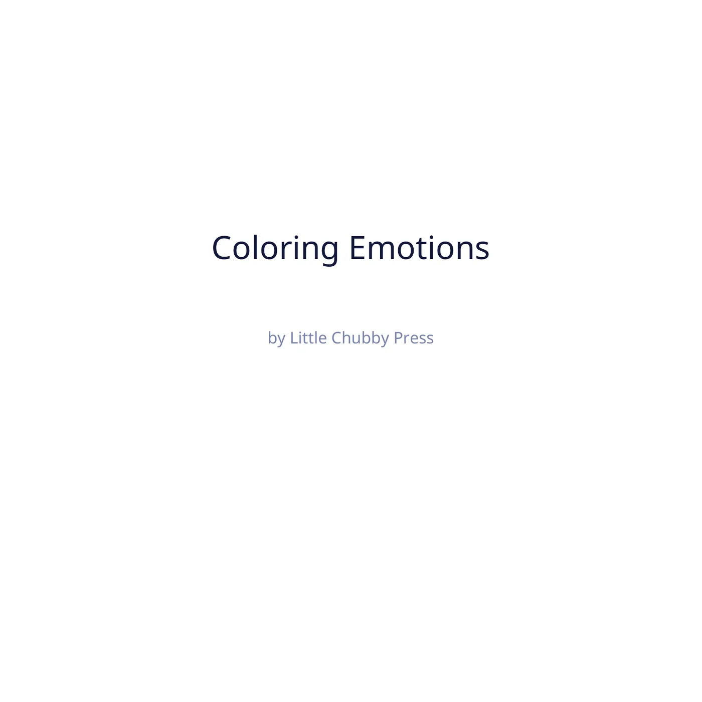Coloring Emotions title page sample