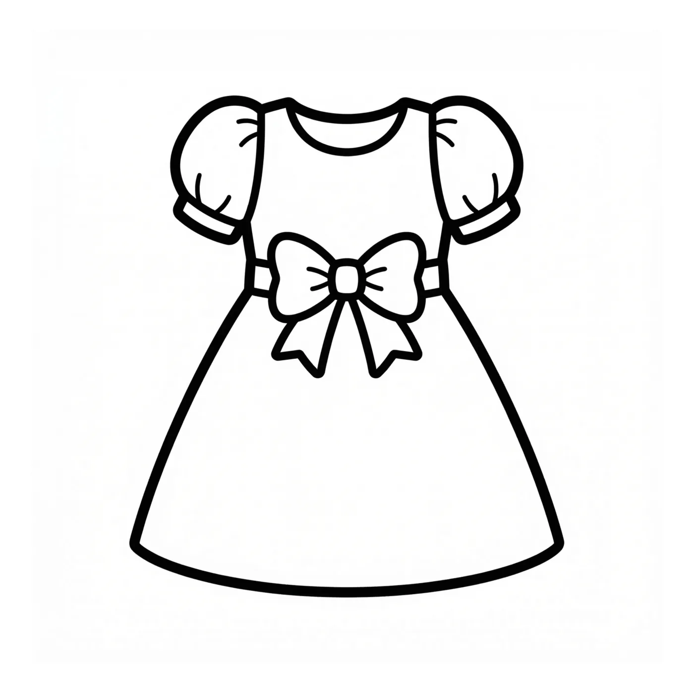 First coloring page sample from Dresses and Dolls