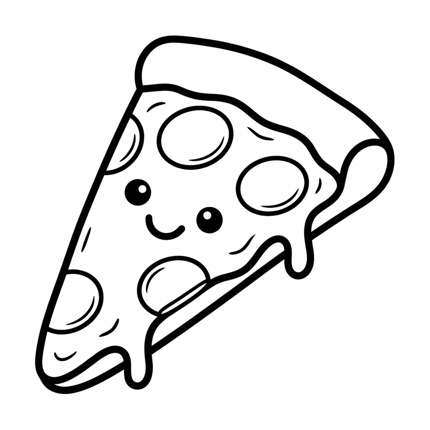 First coloring page sample from Pizza & Sweet Treats
