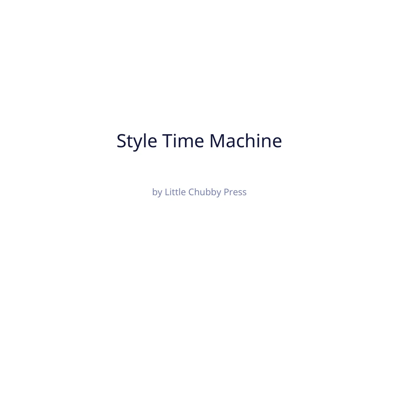 Title page sample from Style Time Machine