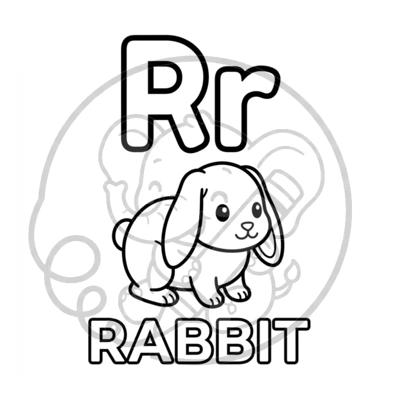 Page 2 of Alphabet Coloring Book (watermarked preview)