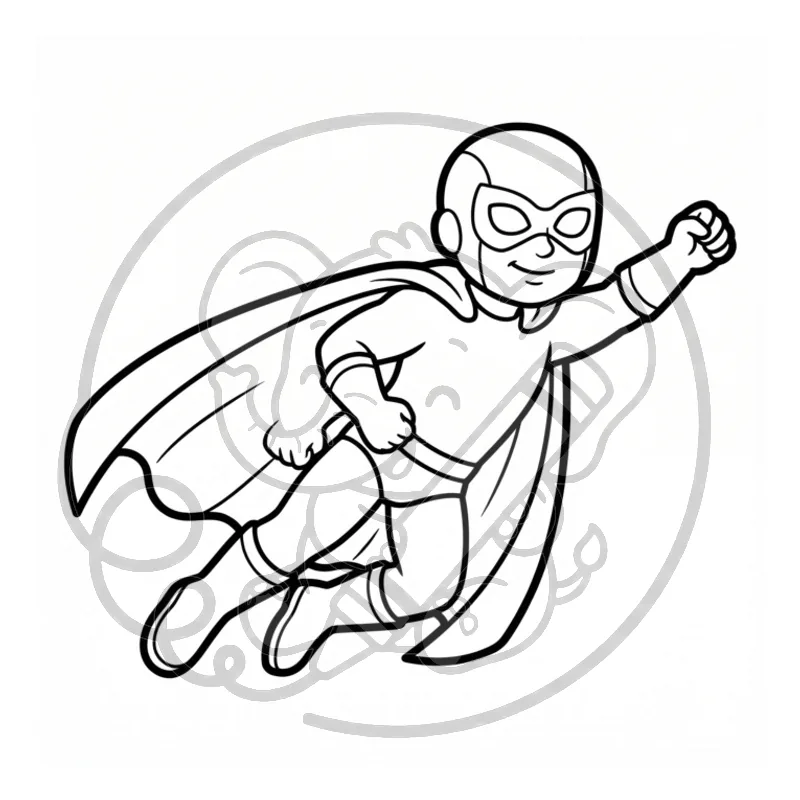 Page 1 of Awesome Boys Coloring Book (watermarked preview)