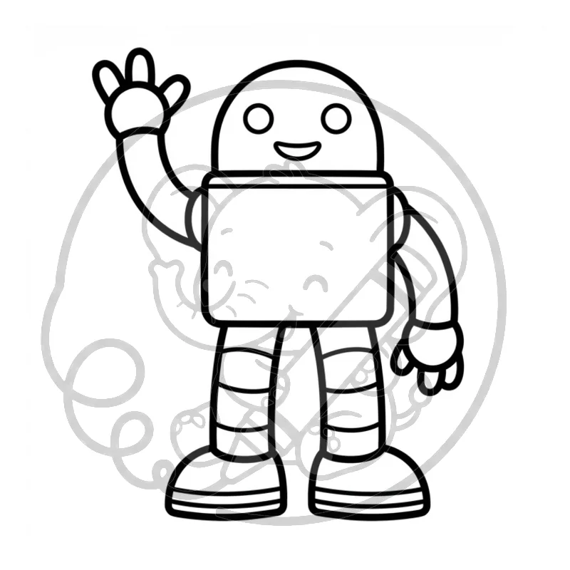Page 2 of Awesome Boys Coloring Book (watermarked preview)