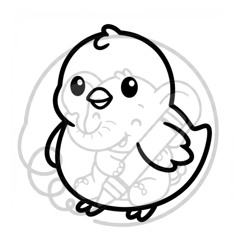 Page 2 of Easy Animals Coloring Book (watermarked preview)